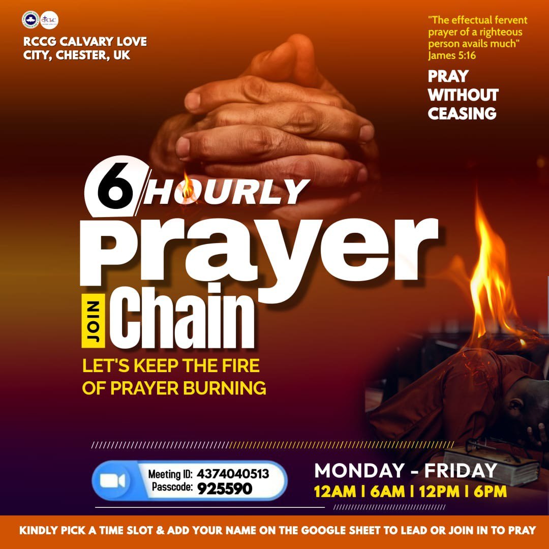 6 hourly prayer flyer